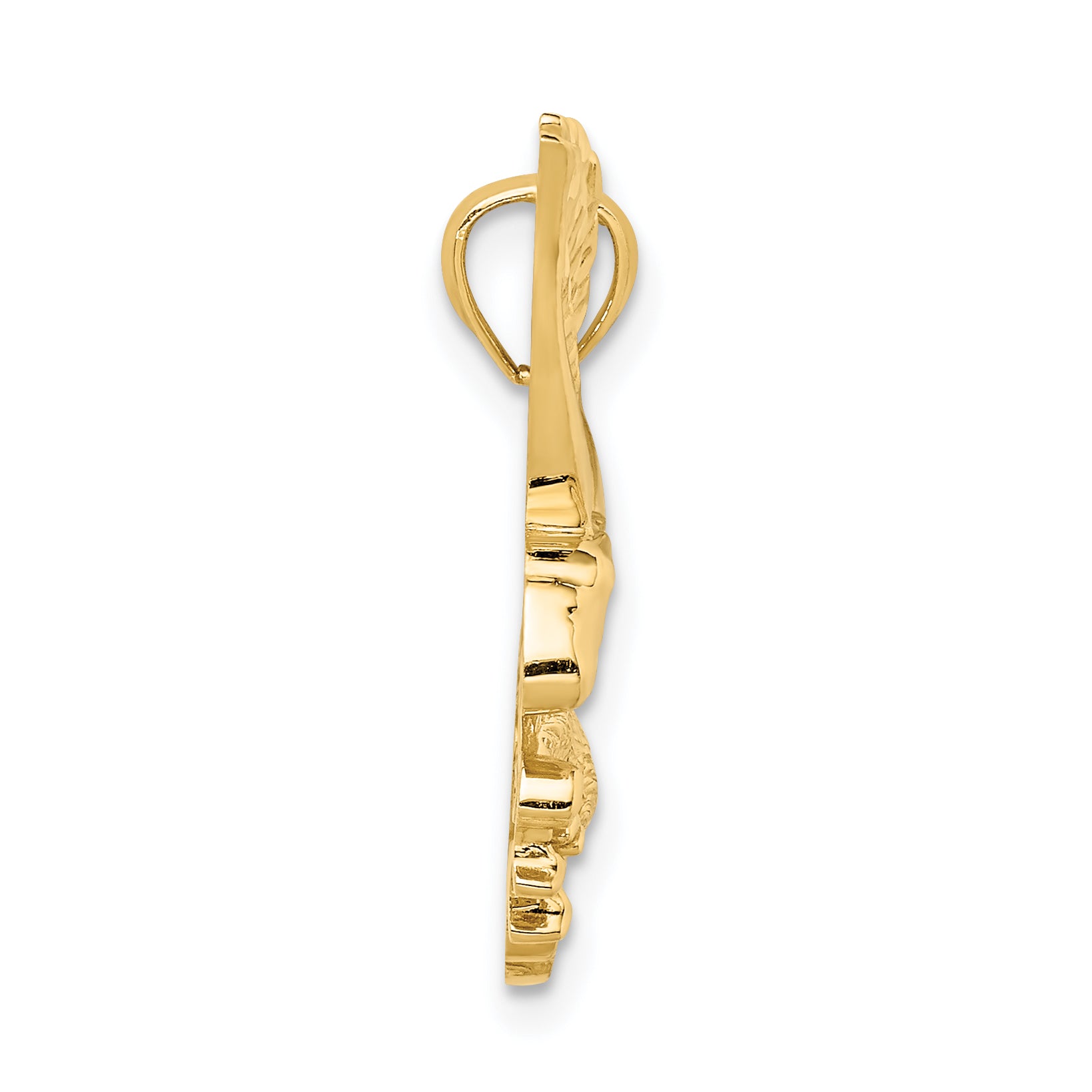14K Diamond-cut Eagle Pendant Secondary image