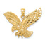 14K Diamond-cut Eagle Pendant