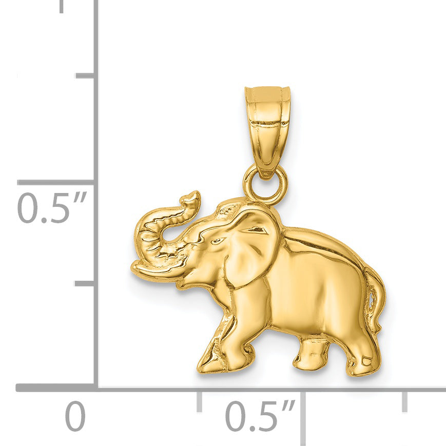 14K Elephant Pendant Secondary image