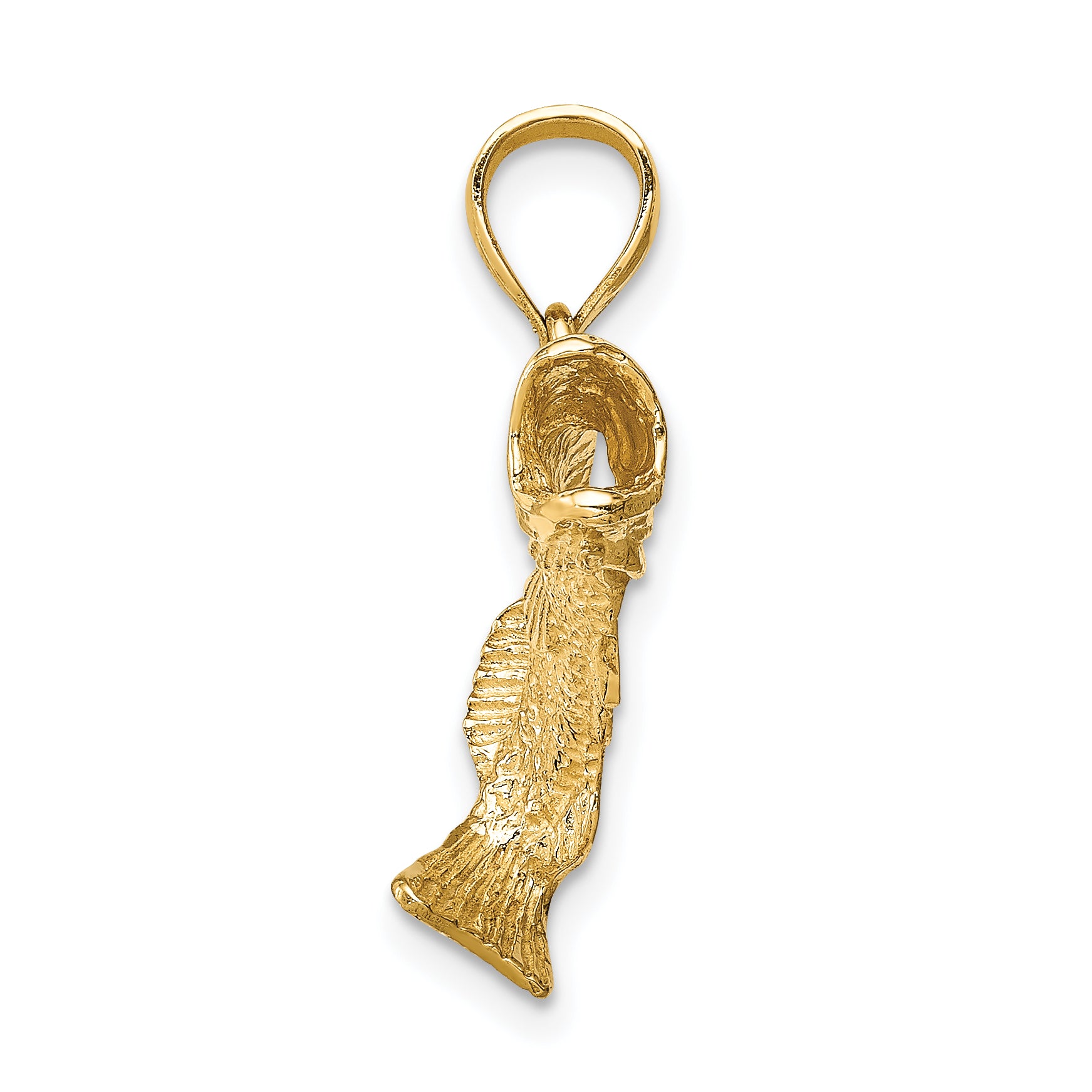 14K Fish Pendant Secondary image