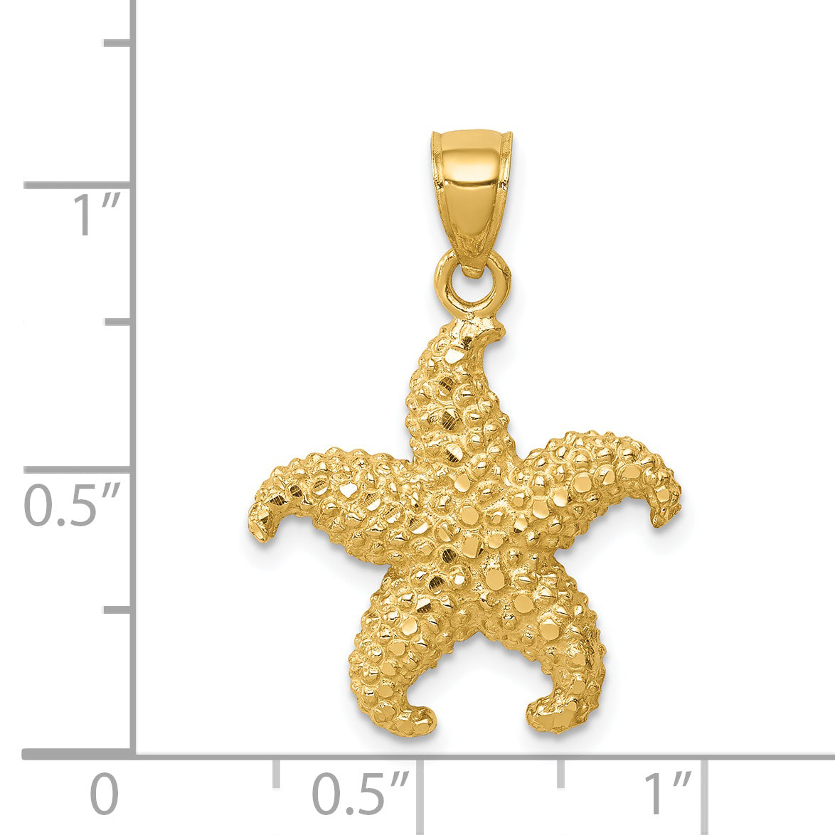 14K Starfish Pendant
