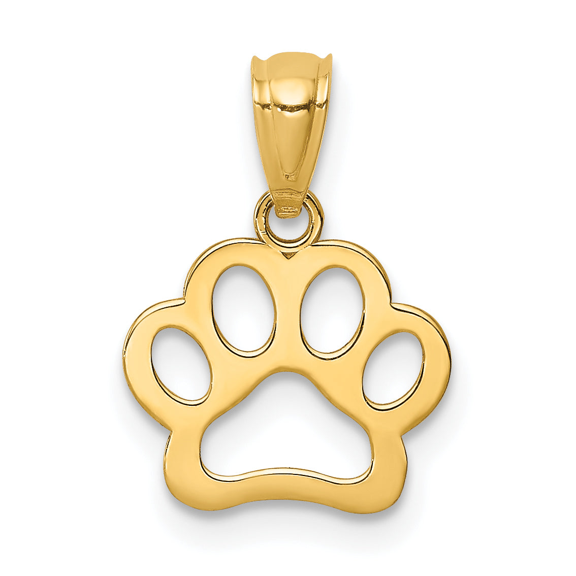 14K Dog Paw Pendant Main image