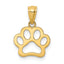 14K Dog Paw Pendant