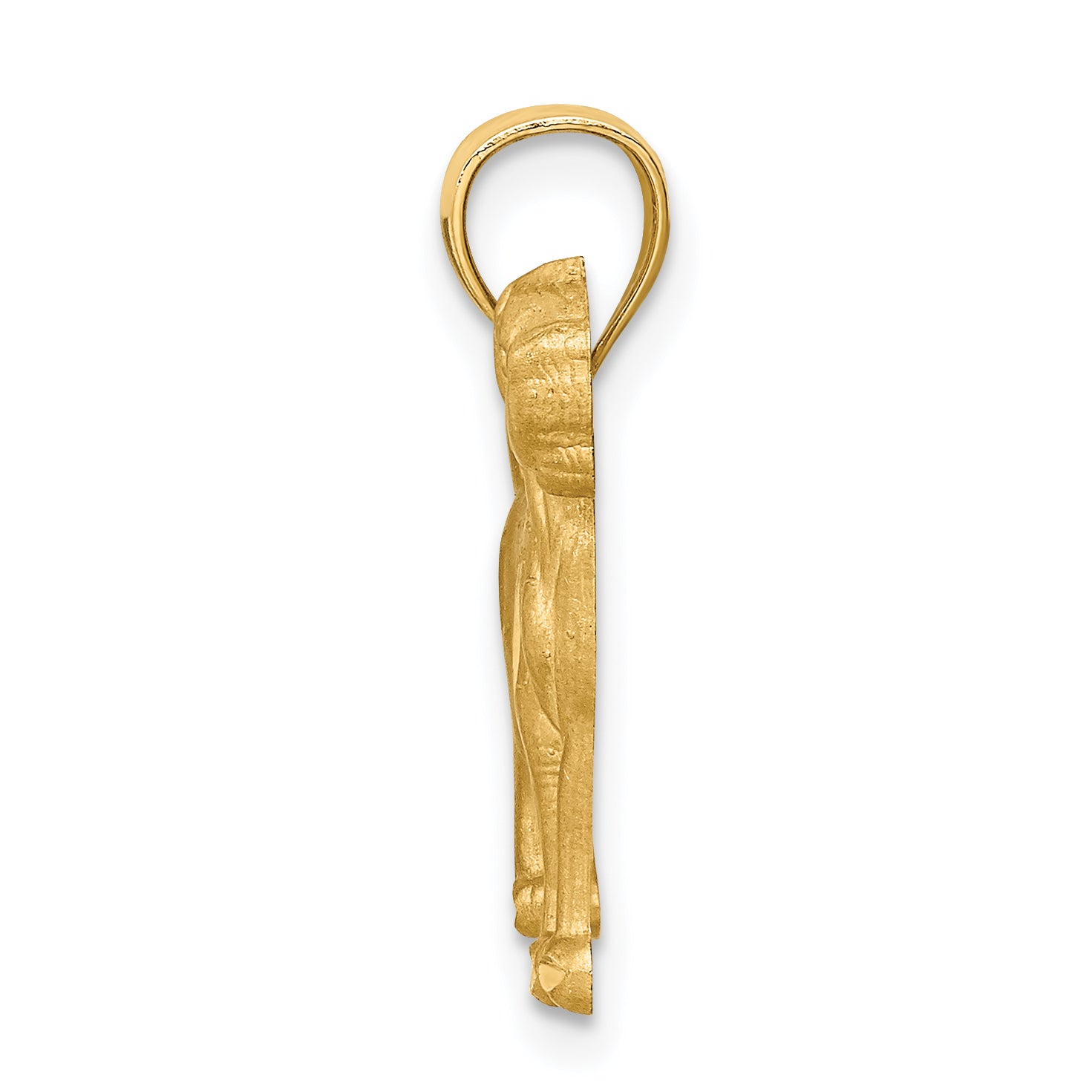 14K Diamond-cut Boxer Pendant Secondary image