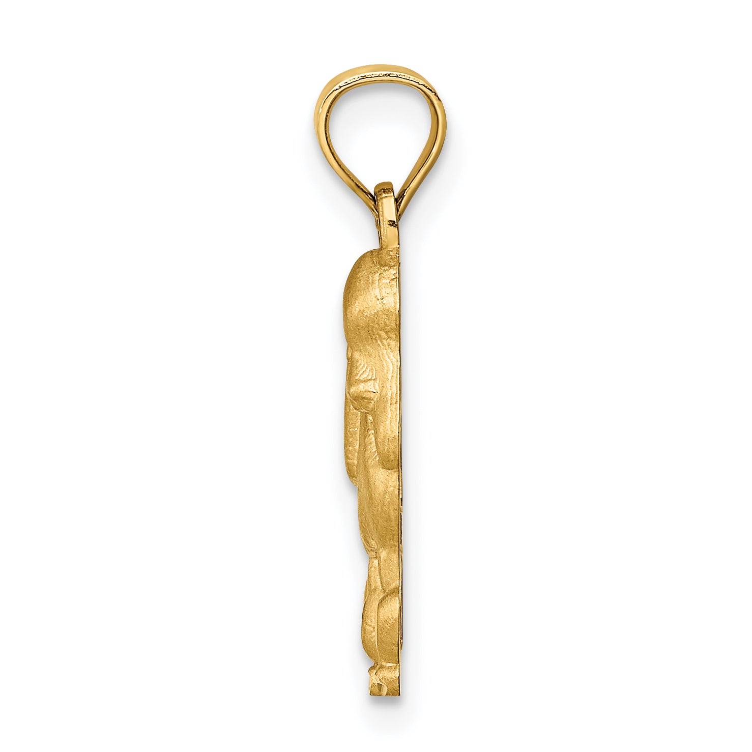 14K Diamond-cut Poodle Pendant Secondary image