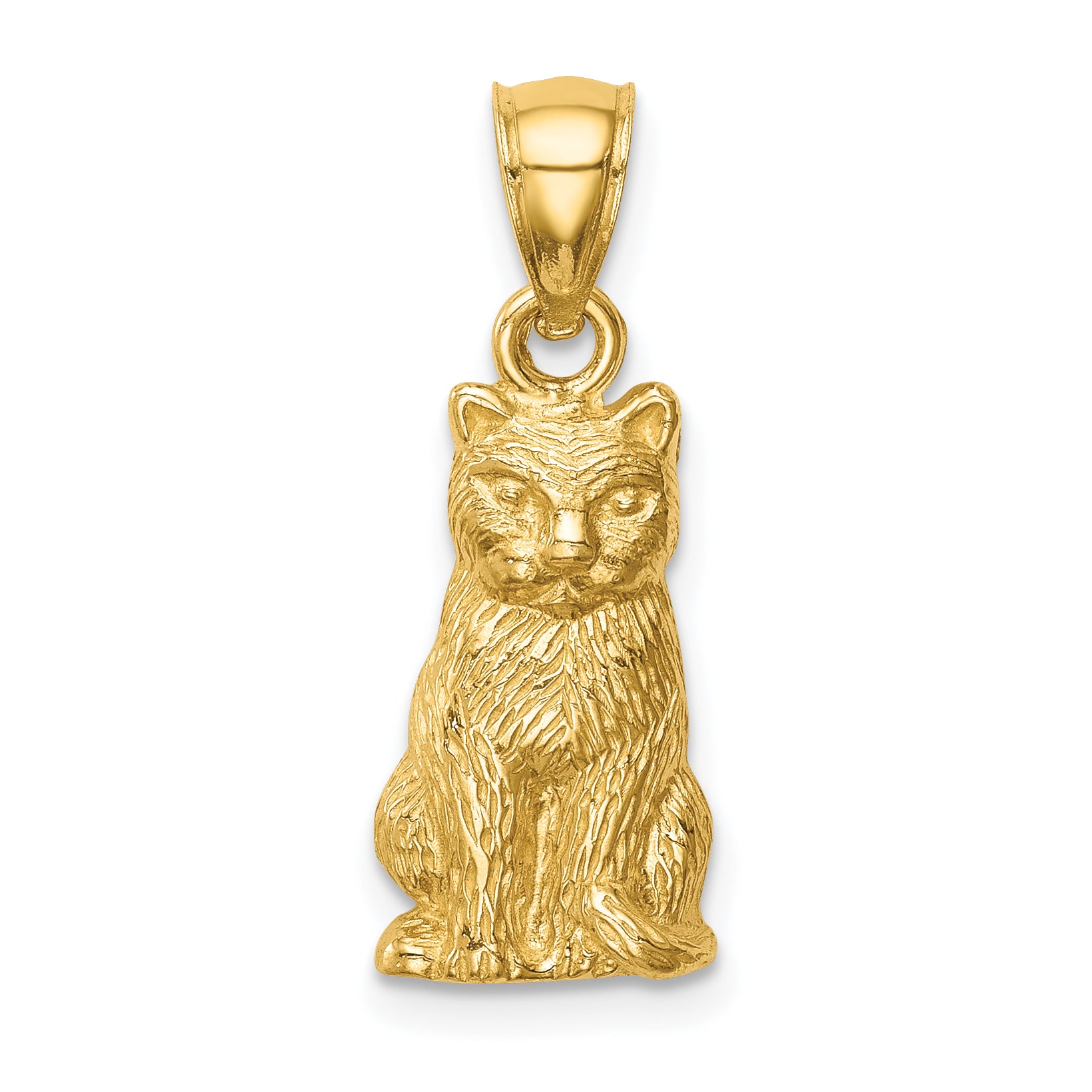 14K Cat Pendant Main image