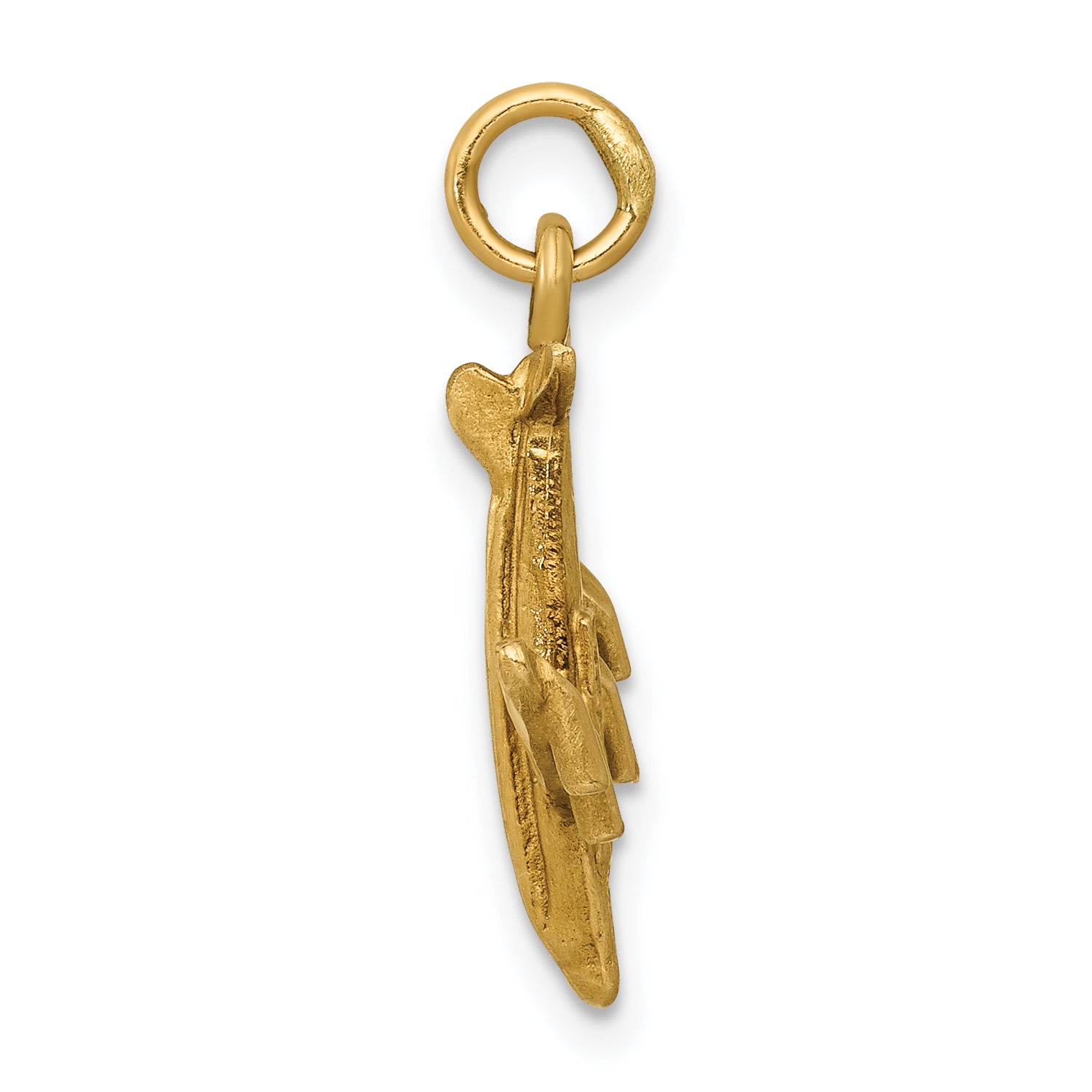 14K Gold 3D Airplane Charm with Polished Finish for Men Secondary image