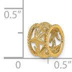 14K Polished Starfish Slide