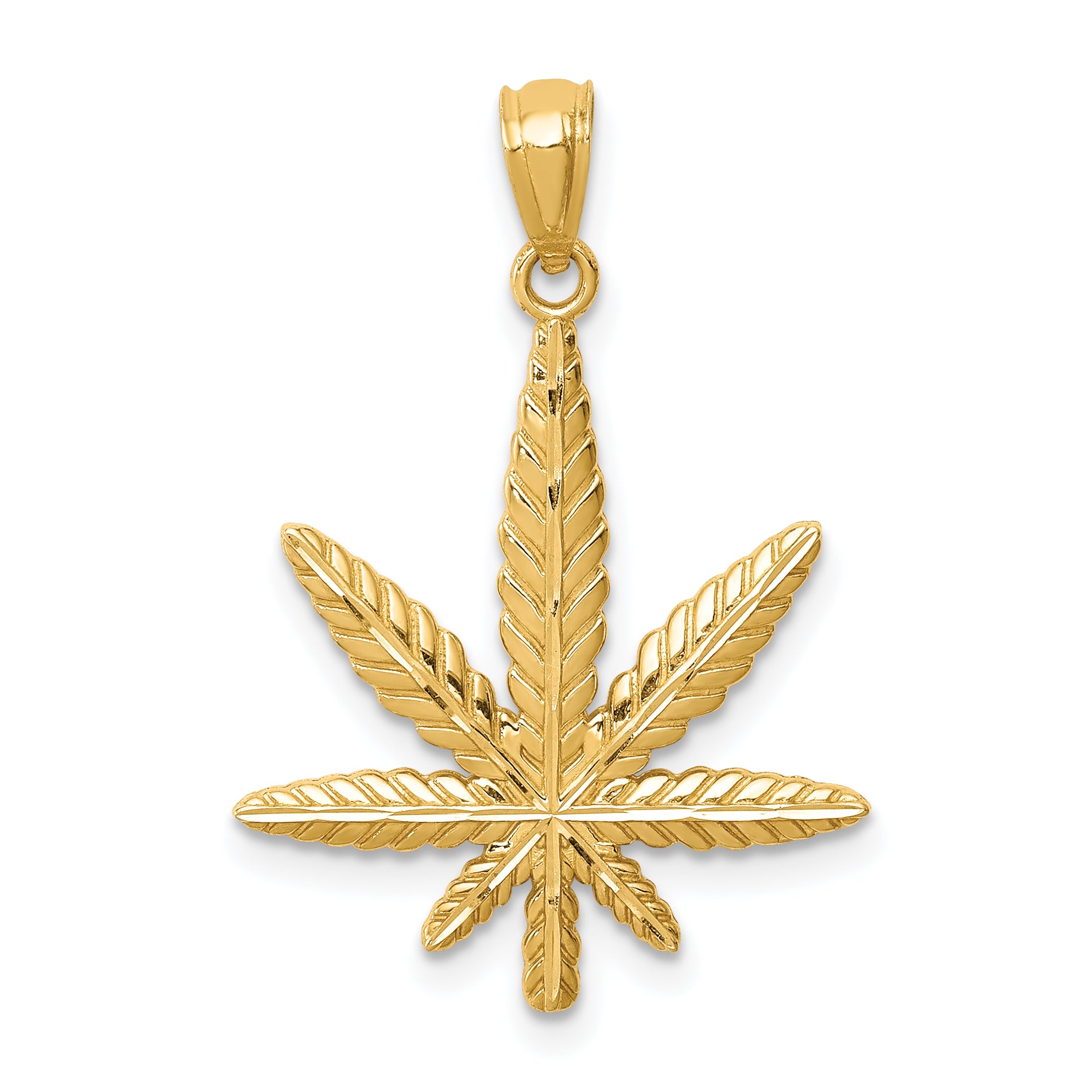 14K Leaf Pendant Main image