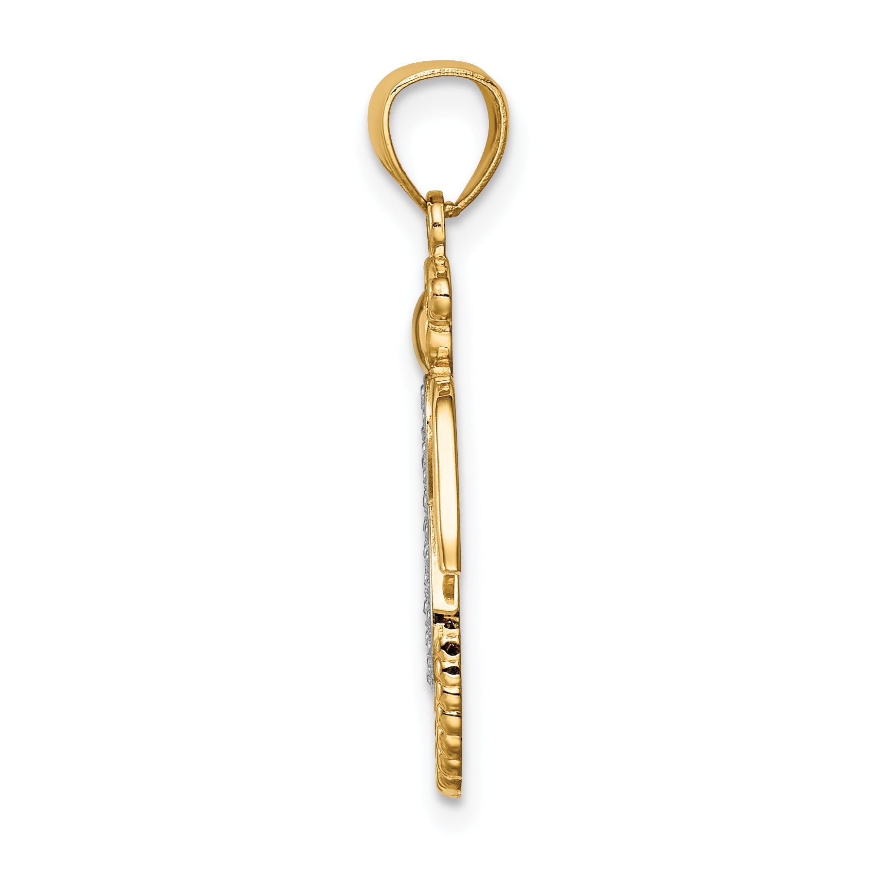 14K W/Rhodium Infinity Angel Pendant Secondary image