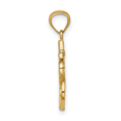 14K Anchor with Heart Pendant