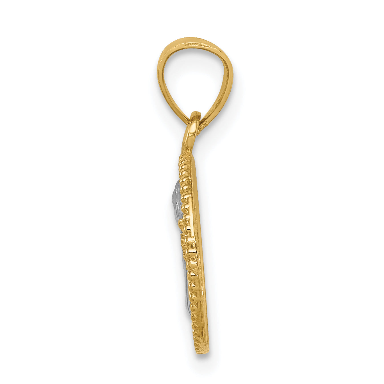 14K w/Rhodium Angel Pendant Secondary image
