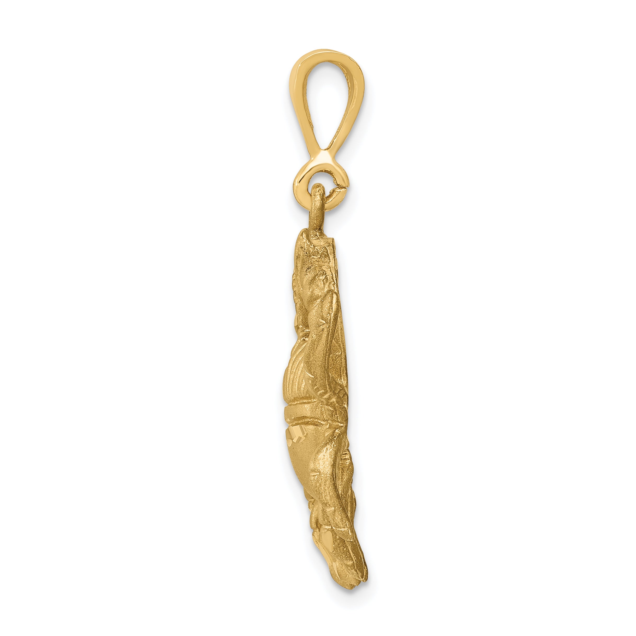 14K Gold Satin Diamond-Cut Cancer Zodiac Charm by Sophia Jewelers Secondary image