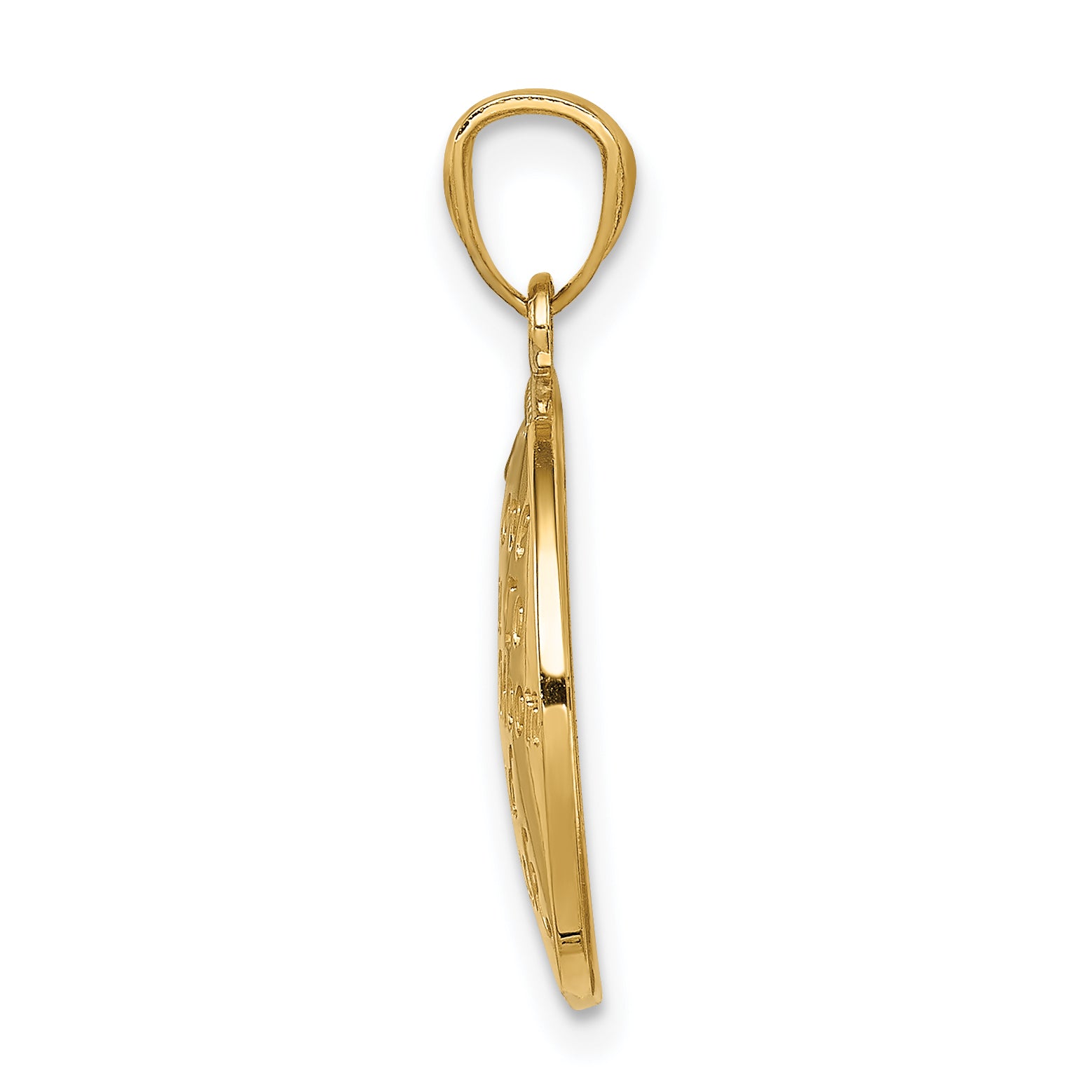 14K w/ Rhodium LOVE YOU TO THE MOON AND BACK Pendant Secondary image