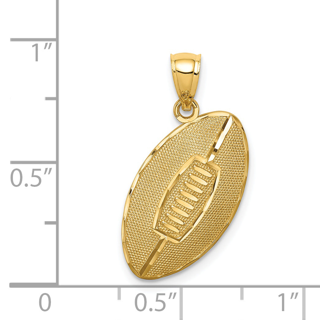 14K Football Pendant