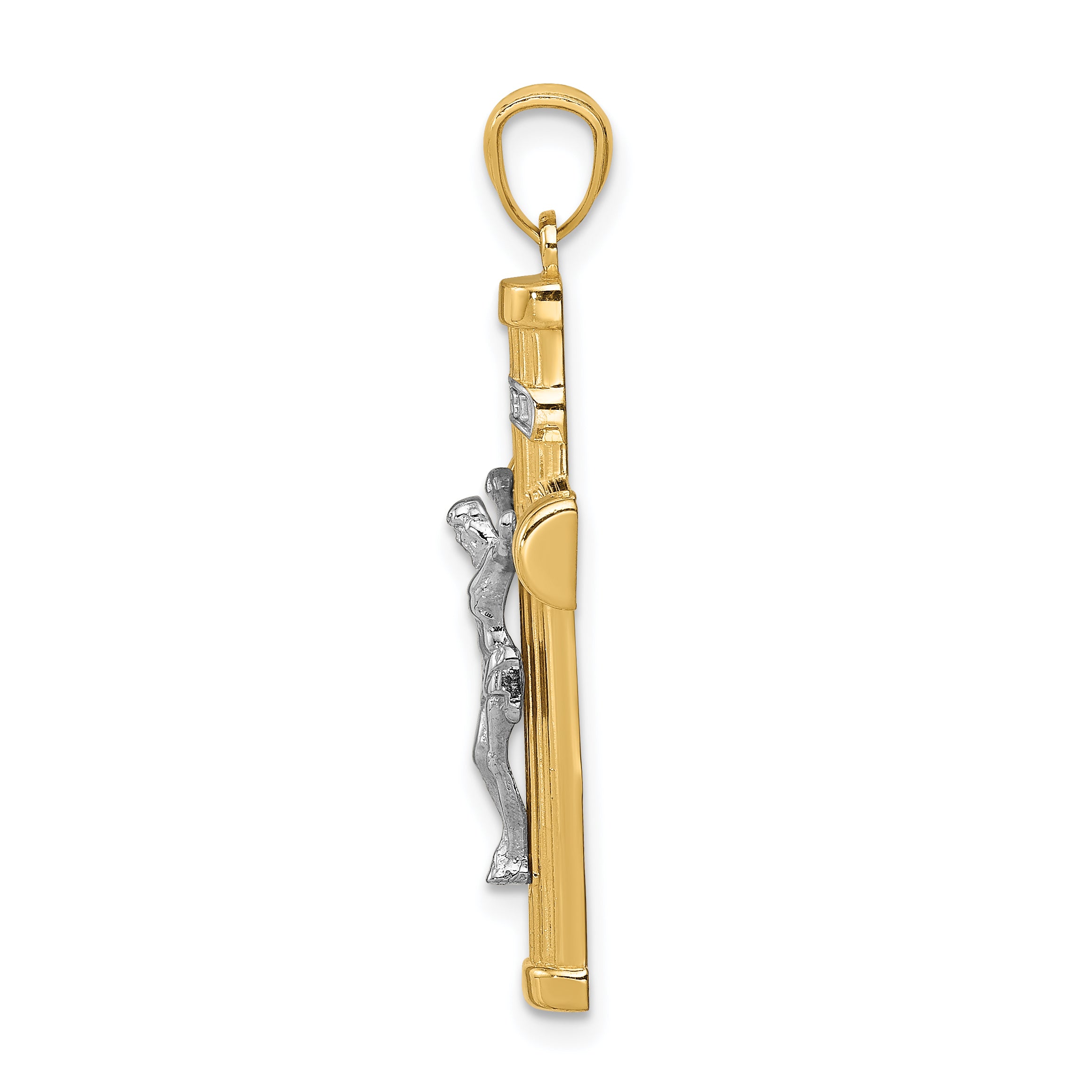 14K Two-Tone Inri Crucifix