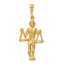 14k Satin Diamond-cut Libra Zodiac Charm