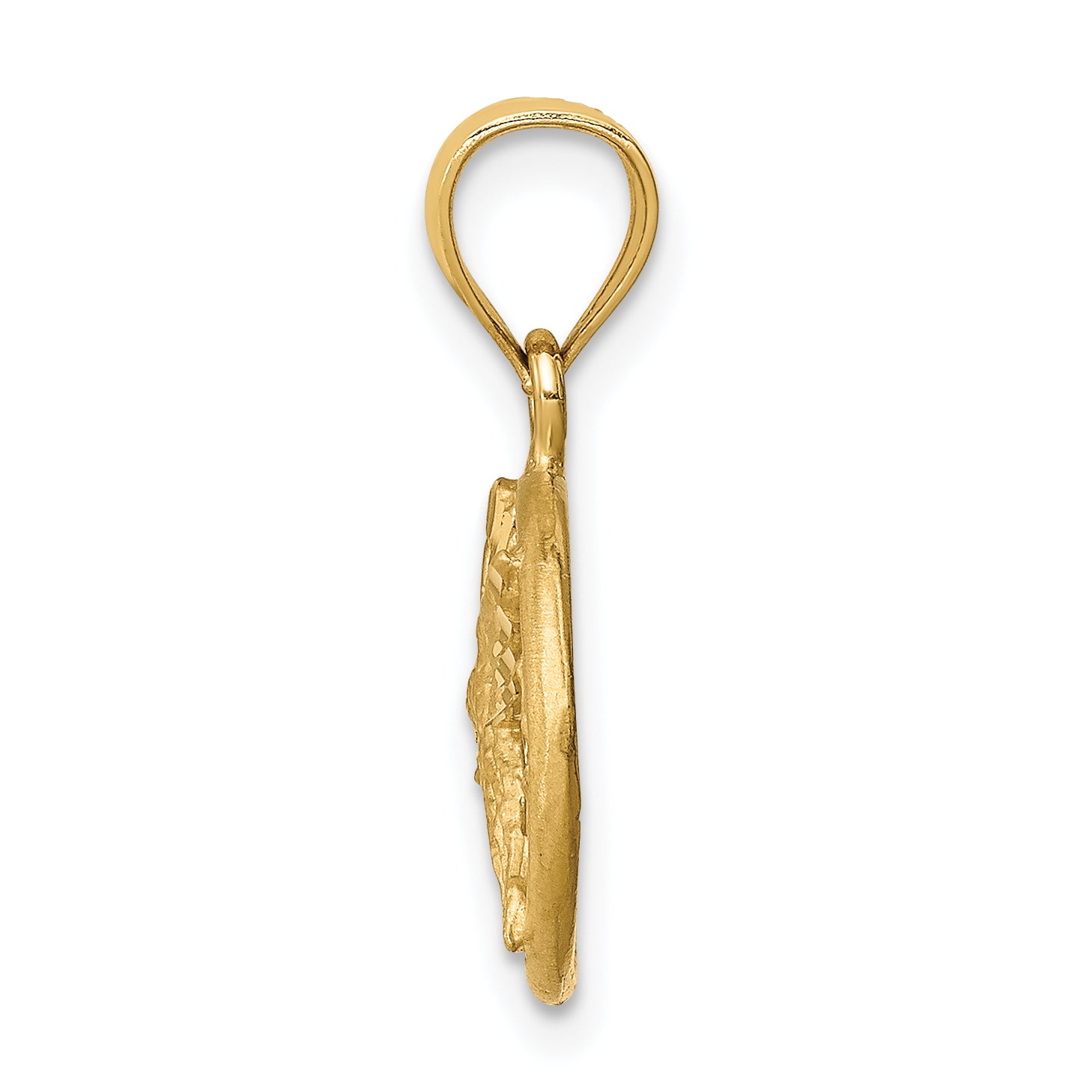 14K D/C Brushed Hummingbird Pendant Secondary image