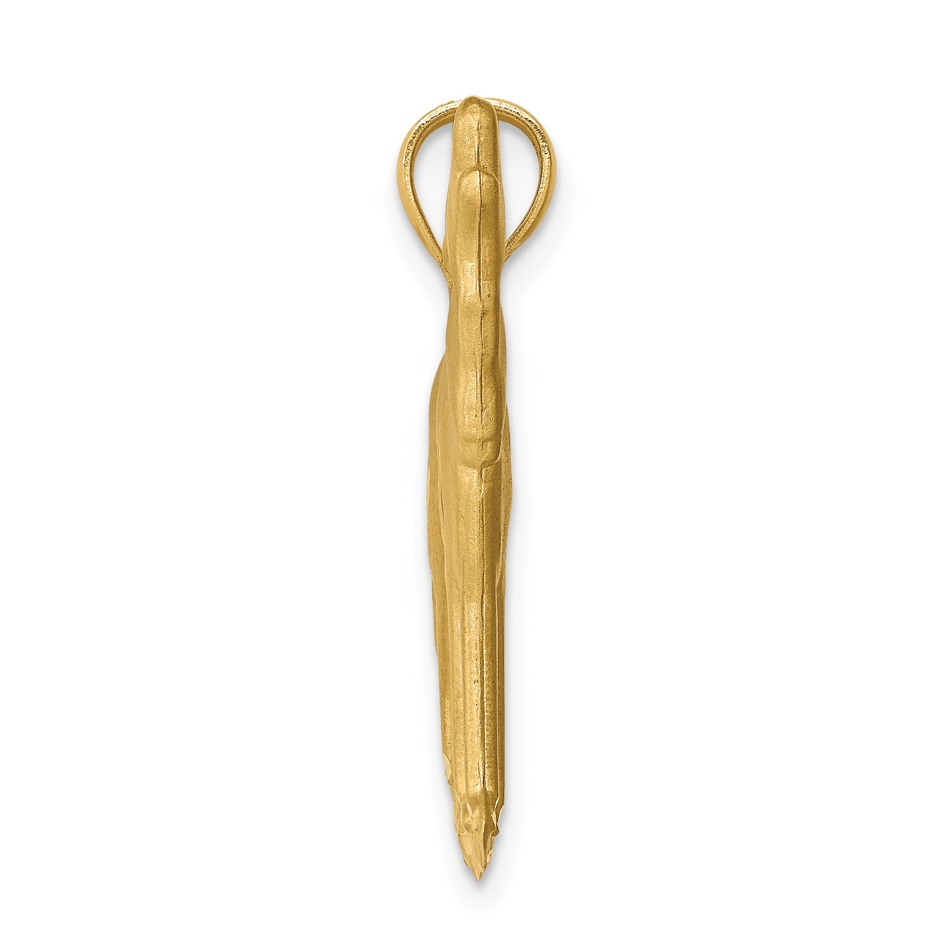 14K Brushed D/C Wolf Pendant Secondary image