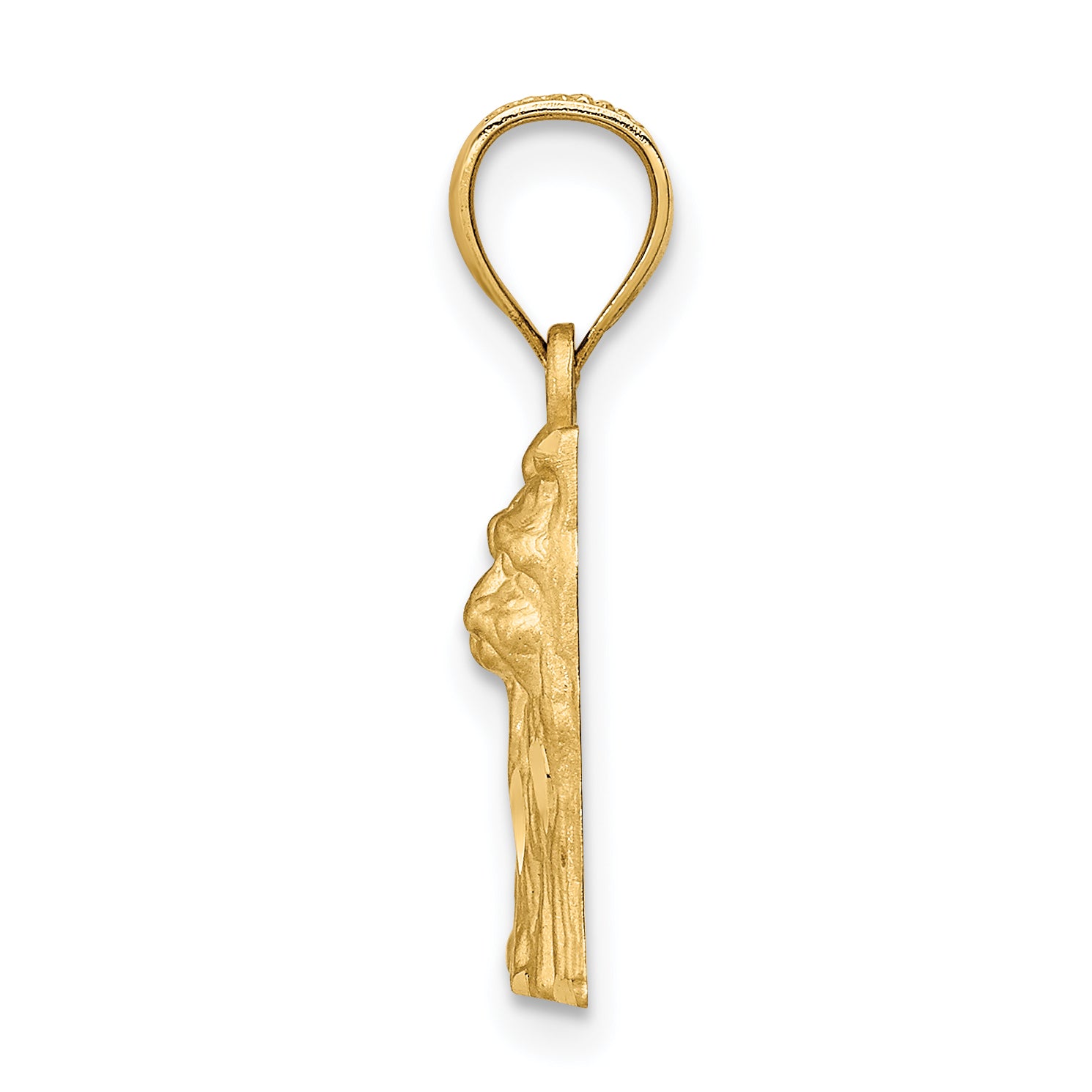 14K Diamond-cut Yorkshire Terrier Pendant Secondary image