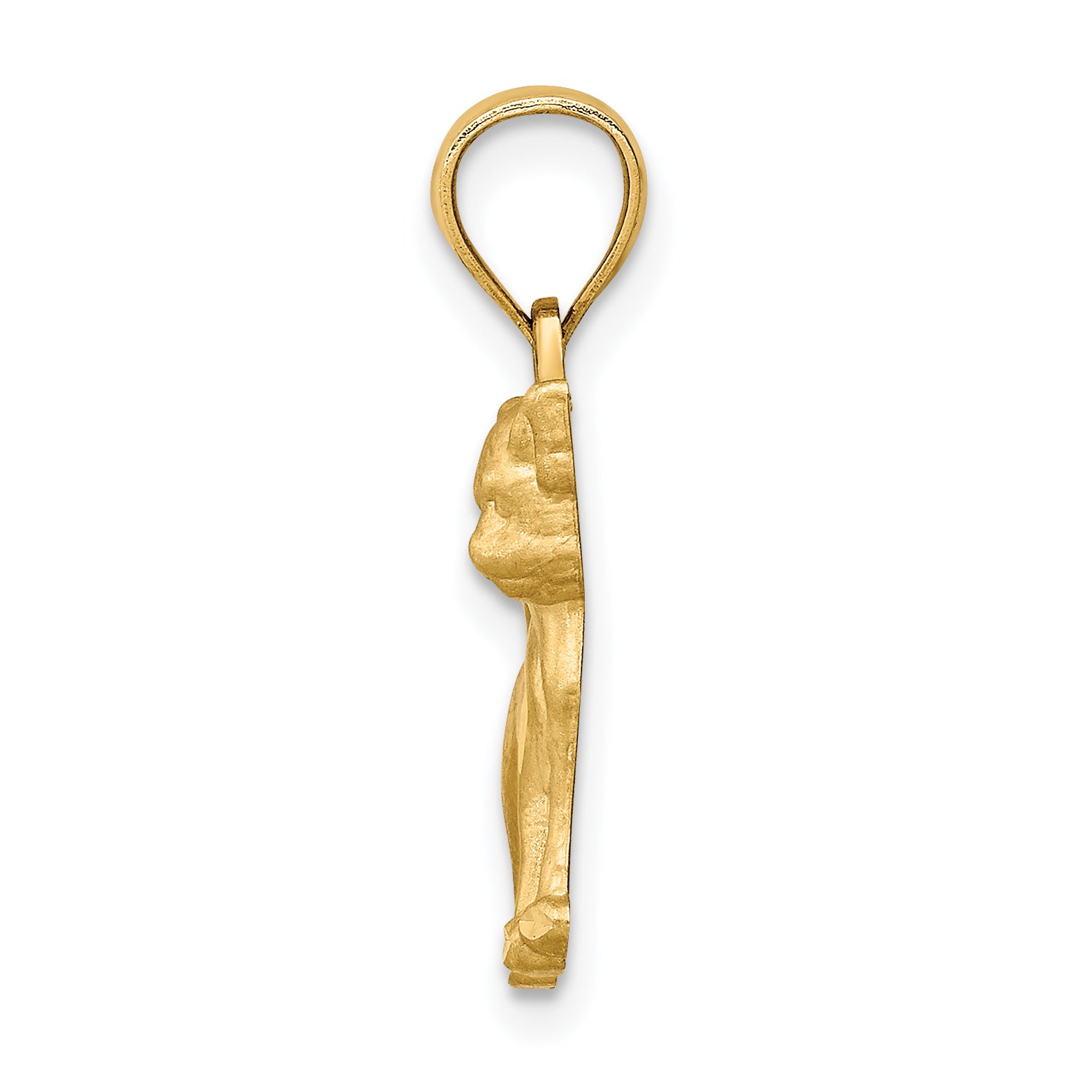 14K Diamond-cut Chihuahua Pendant Secondary image