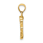 Diamond-Cut Nugget Pendant in 14K Yellow Gold