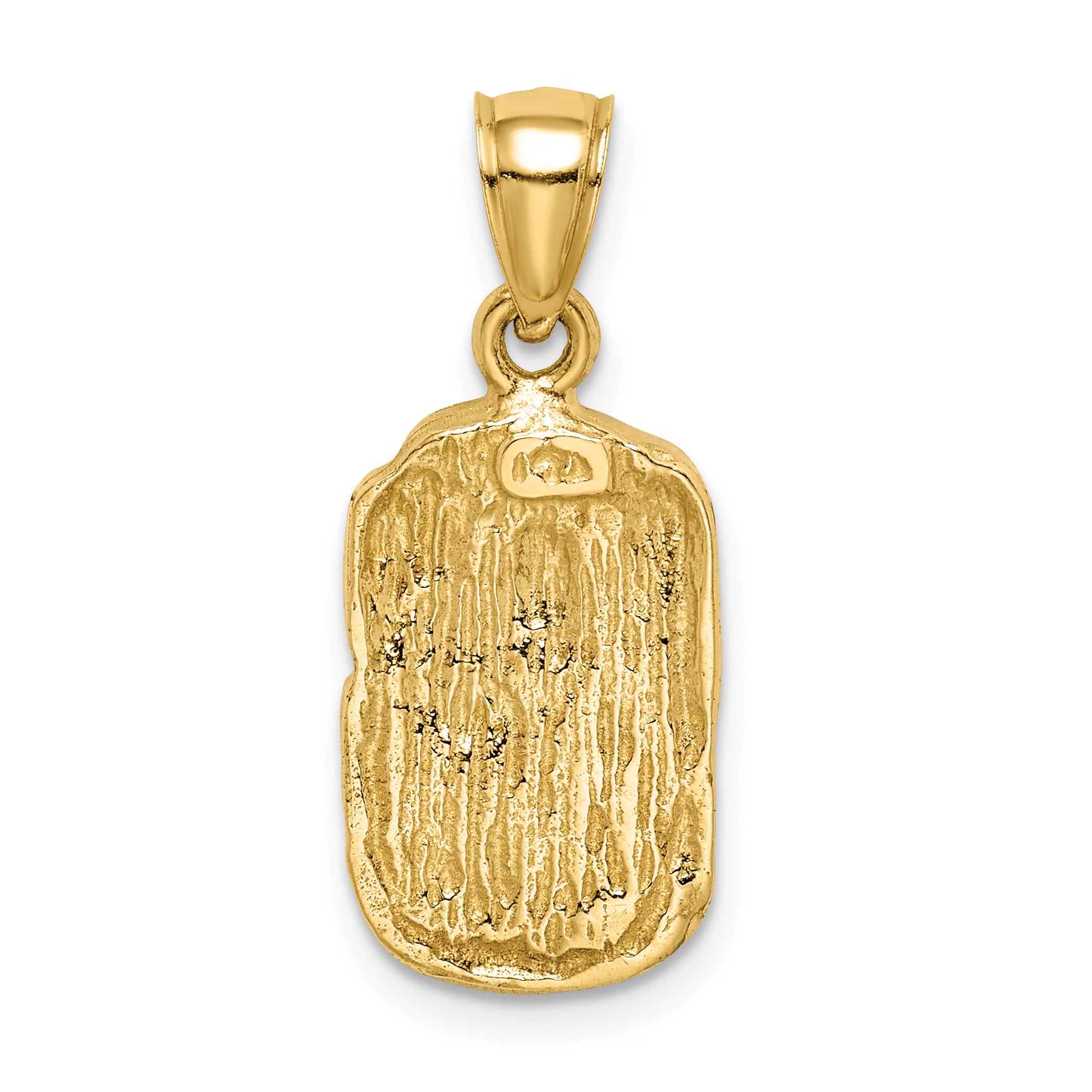 Diamond-Cut Nugget Pendant in 14K Yellow Gold