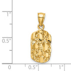Diamond-Cut Nugget Pendant in 14K Yellow Gold
