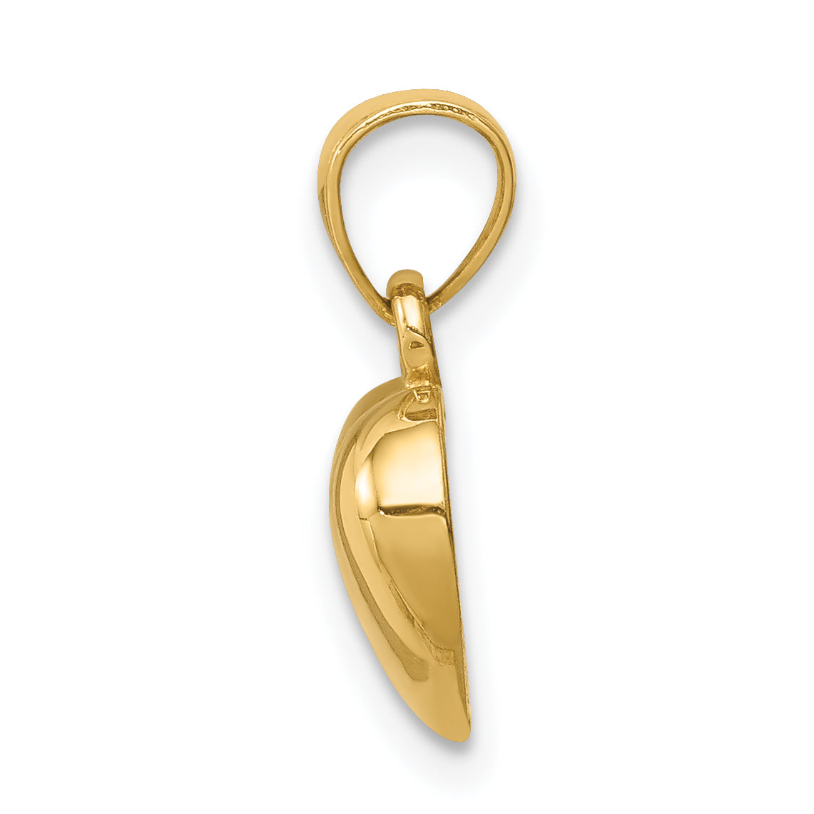 14K Polished One-sided Heart Pendant Secondary image
