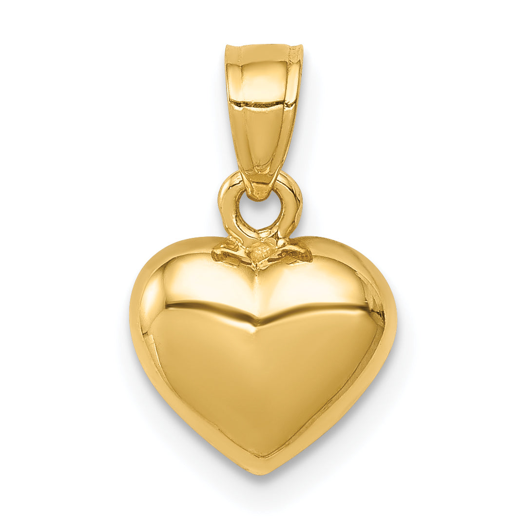 14K Polished One-sided Heart Pendant Main image
