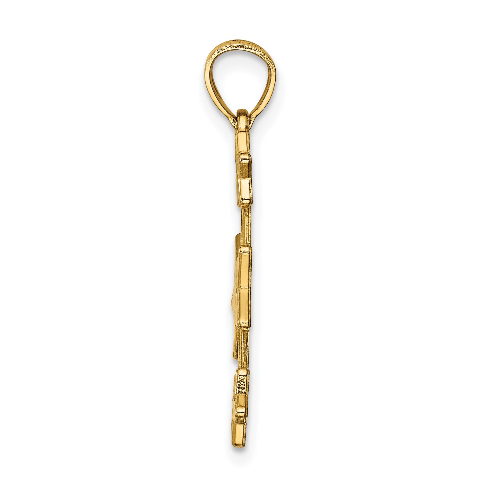 14K D/C Stars Pendant