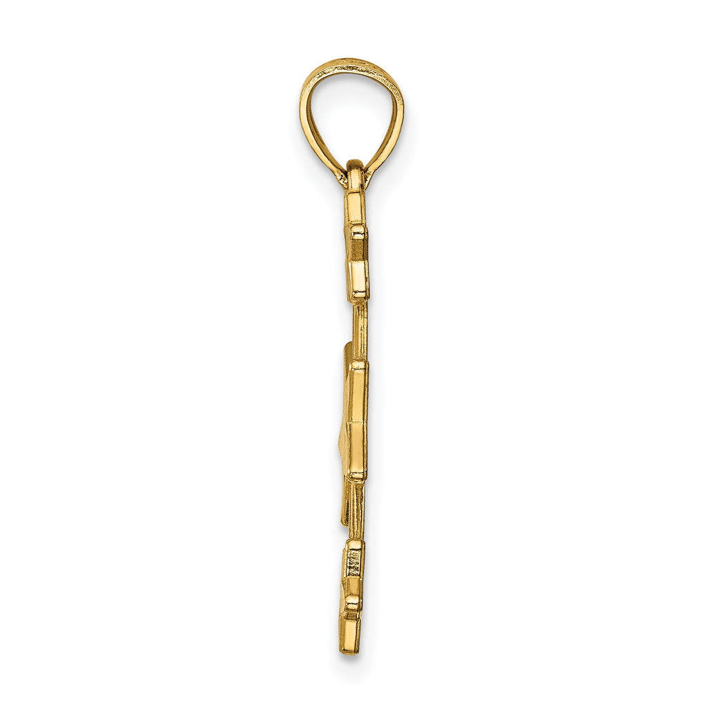 14K D/C Stars Pendant