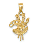14K D/C Paint Palette Pendant