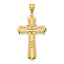 14K Diamond-cut Cross Pendant