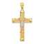 14K w/Rhodium Cross w/Rosary Pendant
