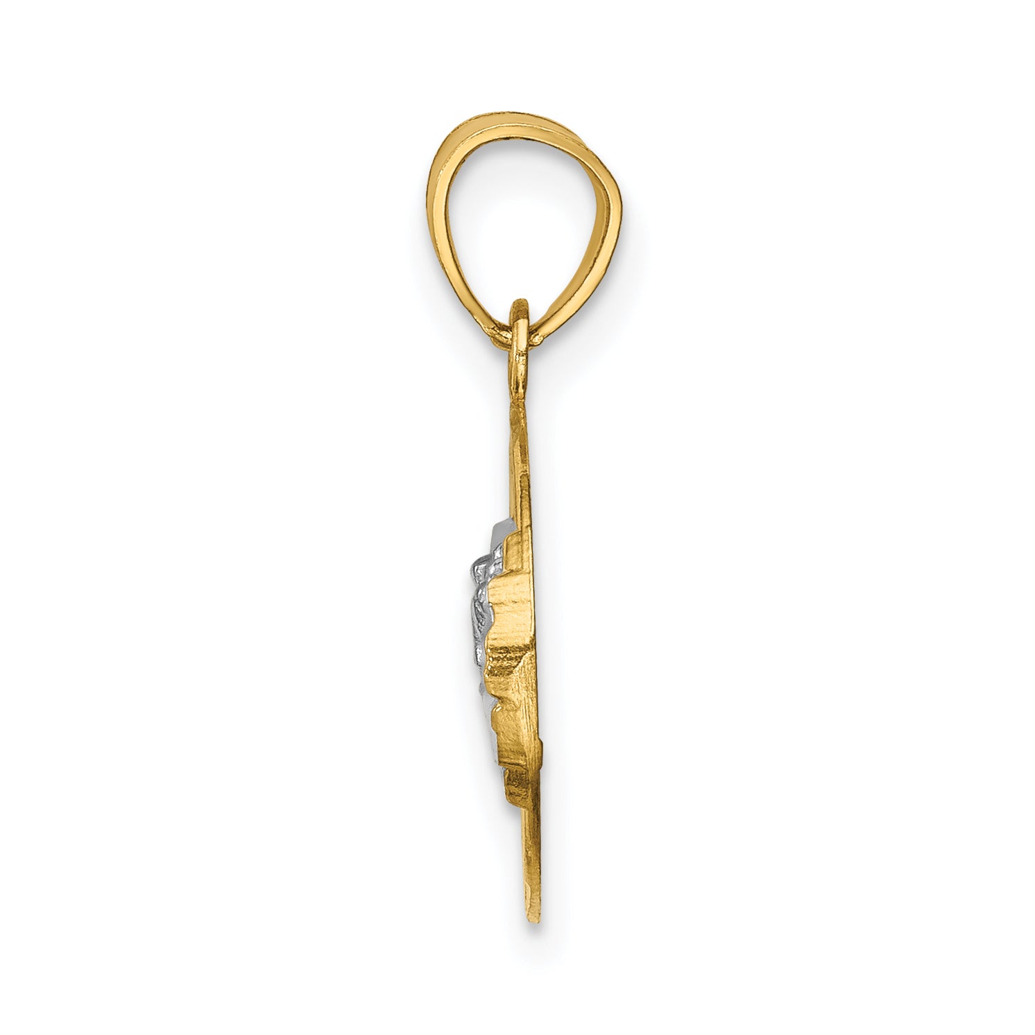 14K w/Rhodium The Last Supper Pendant Secondary image