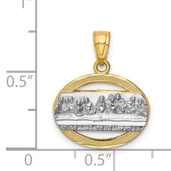 14K w/Rhodium The Last Supper Pendant