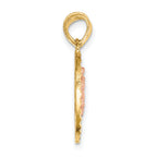 14K Two-tone Reversible Lady of Guadalupe&Crucifix Breakapart Pendant