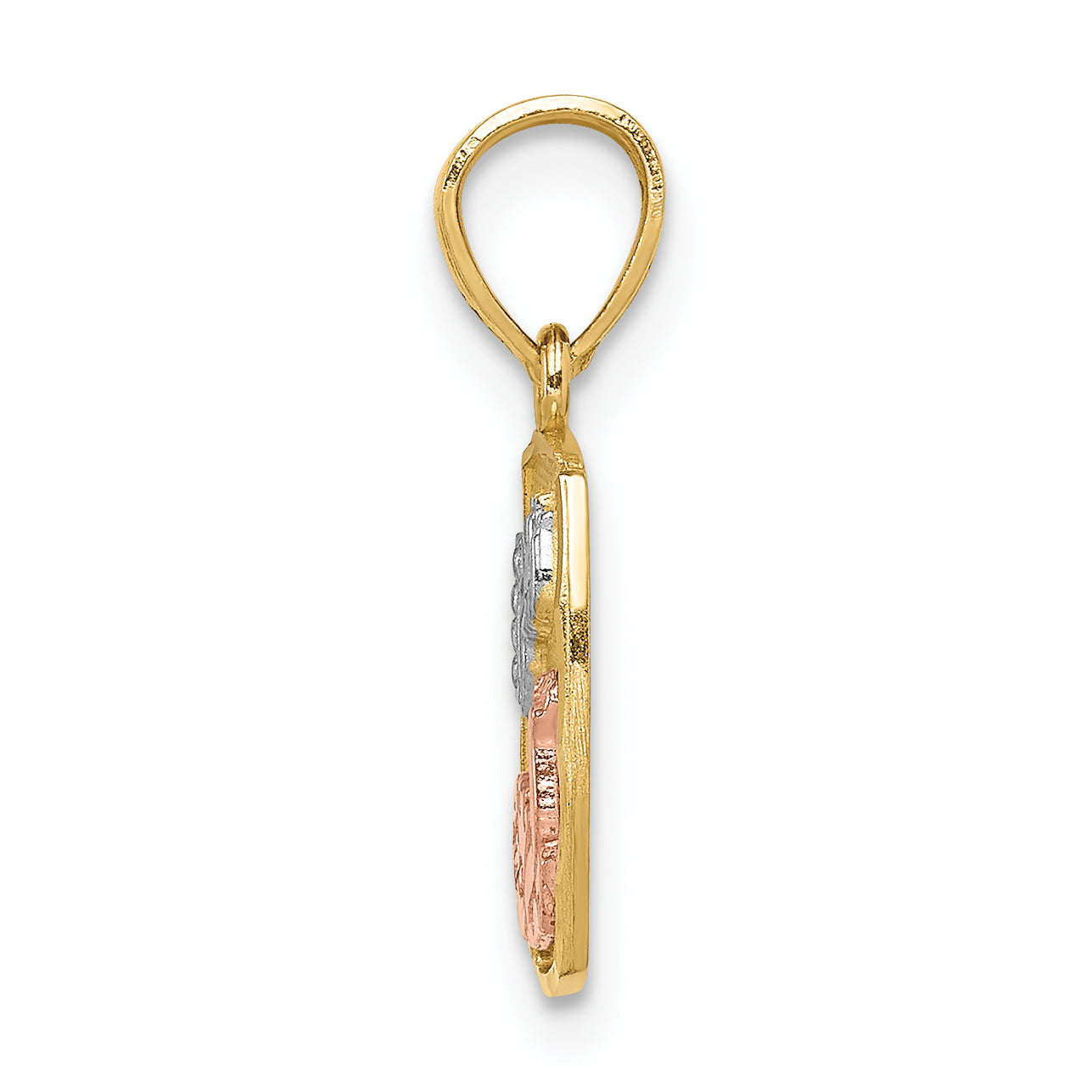 14K Two-tone w/White Rhodium Baptism Pendant Secondary image