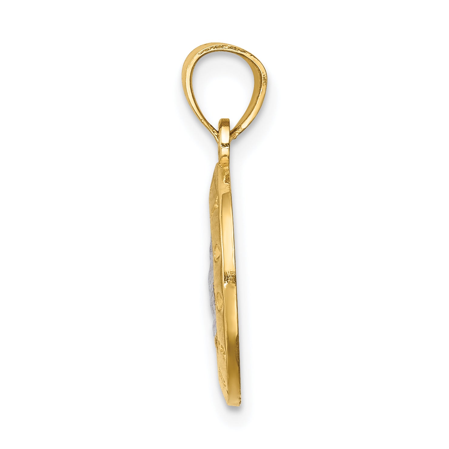 14K w/Rhodium Praying Hands Pendant Secondary image