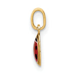 14K Enamel Ladybug Charm