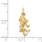 14K Gold Satin Diamond-Cut Leo Zodiac Charm  Elegant and Themed Jewelry