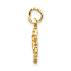 14K Gold Satin Diamond-Cut Scorpio Zodiac Charm  Elegant and Themed Design