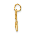 14K Gold Satin Diamond-Cut Sagittarius Zodiac Charm Elegant & Themed