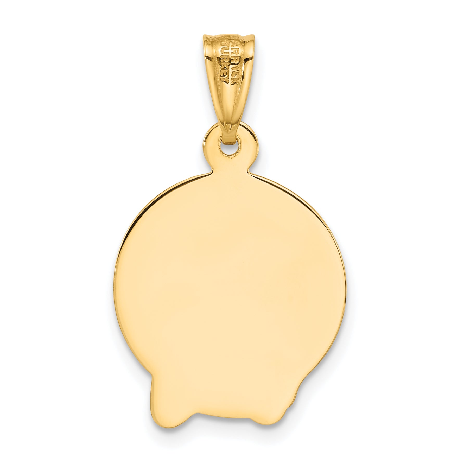 14K Satin Jesus Medal Pendant