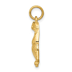 14K Gold Men's Cheetah Charm  Bold and Detailed Design