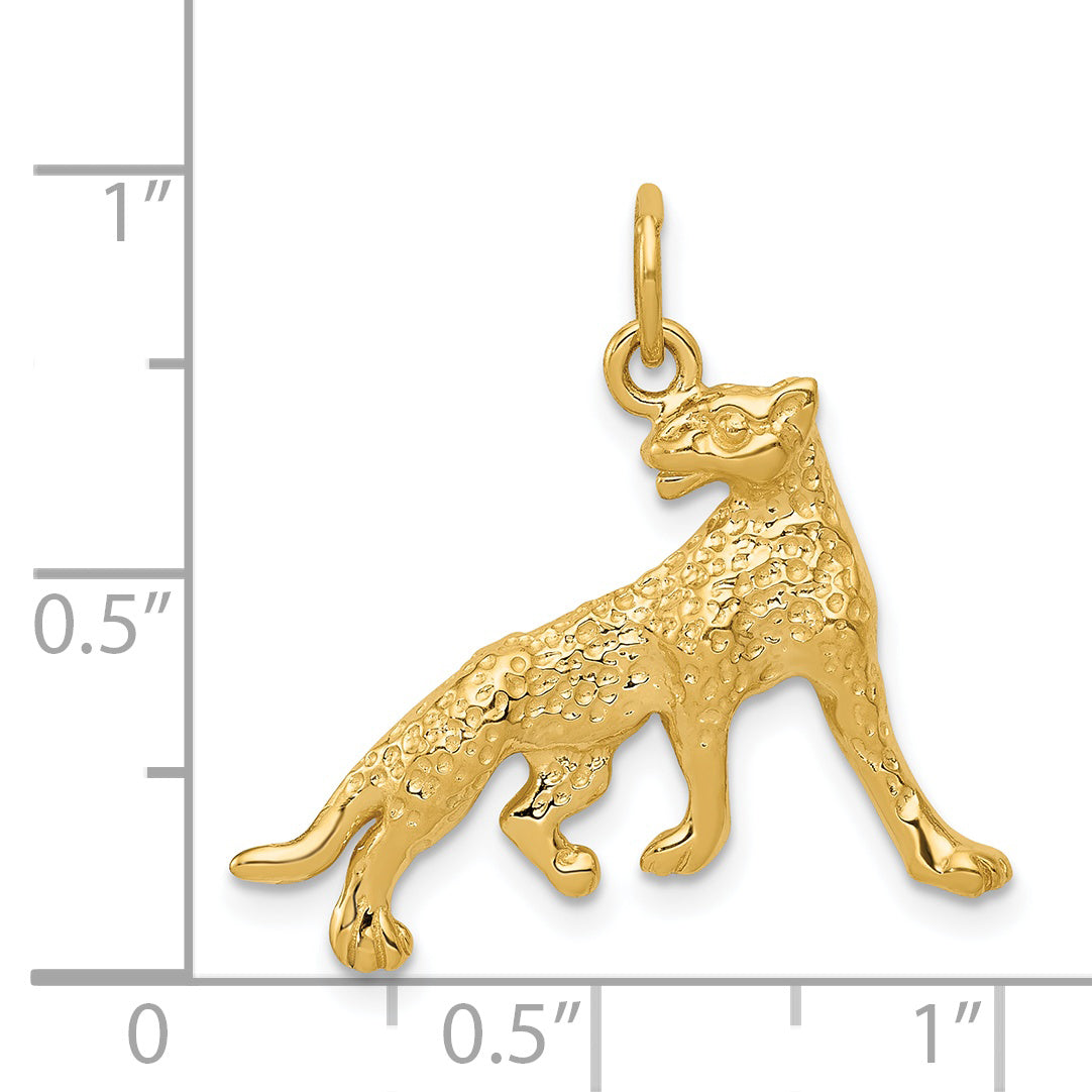 14k Cheetah Charm