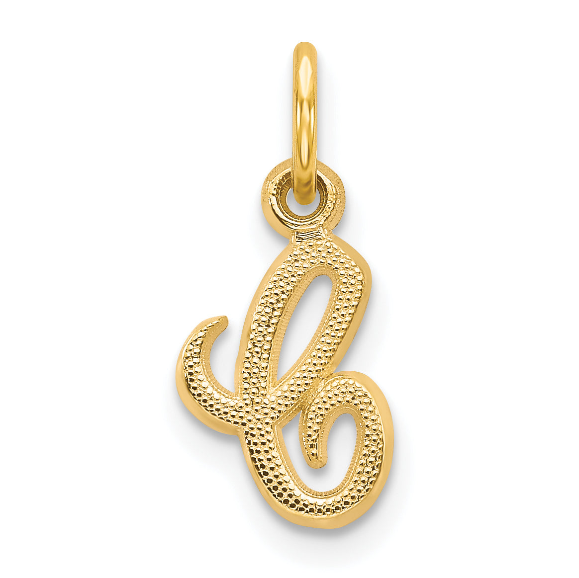 14KY Script Letter C Initial Charm Main image