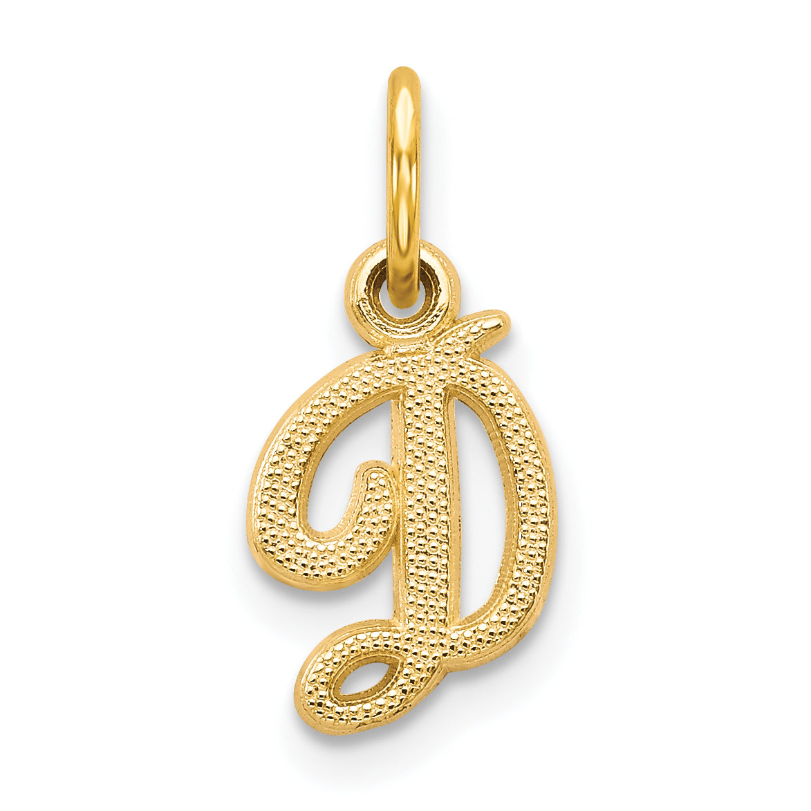 14KY Script Letter D Initial Charm Main image