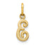 14KY Script Letter E Initial Charm